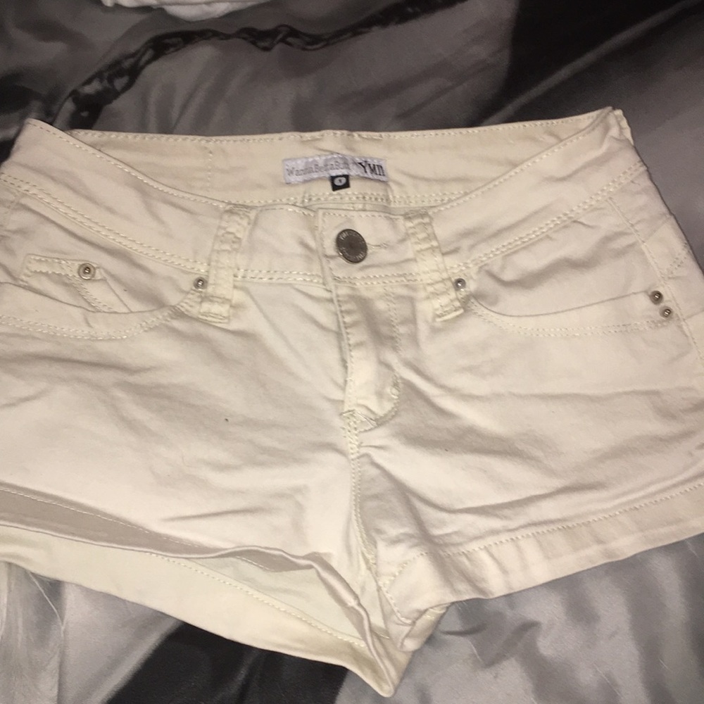 Yellow high rise shorts